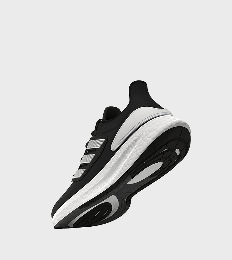 Adidas pure boost deals zip-front sneaker white/black