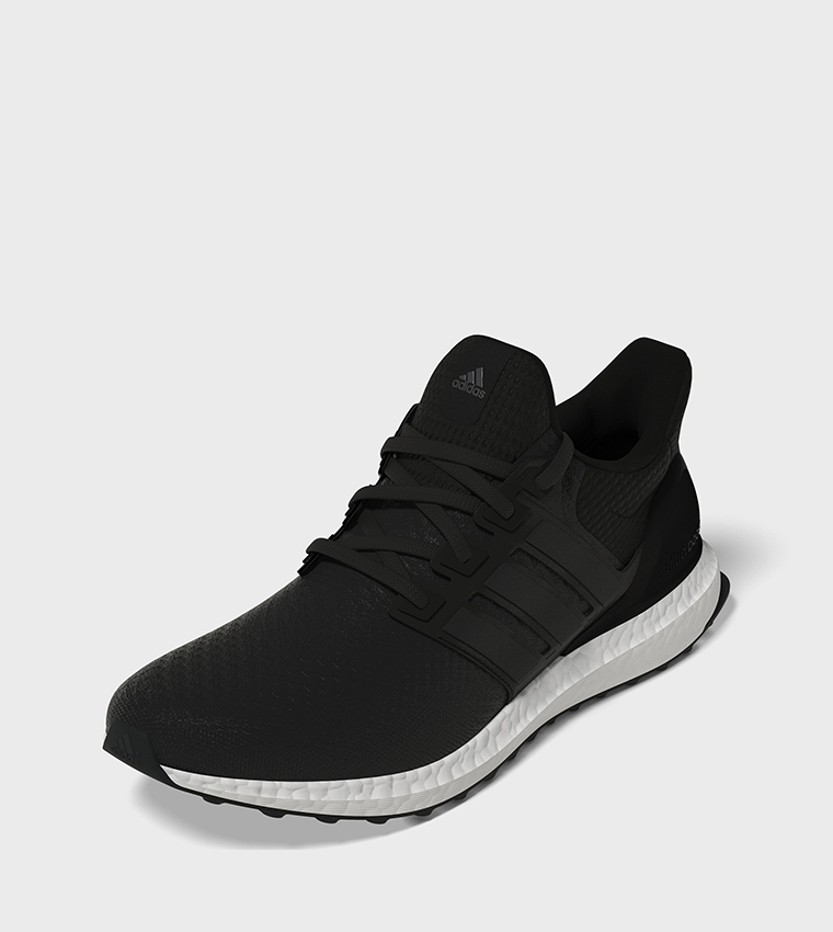 Buy Adidas ULTRABOOST Mesh Lace Up Running Shoes In Black