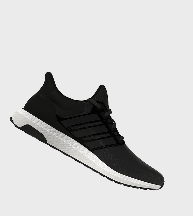 Buy Adidas ULTRABOOST Mesh Lace Up Running Shoes In Black