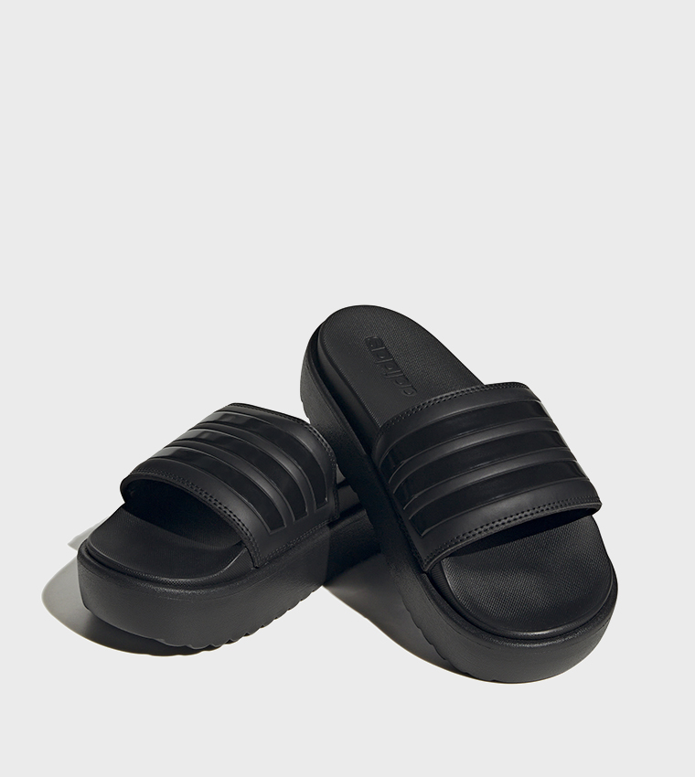 Adidas discount black slides