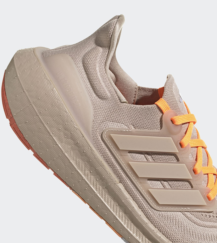 Buy Adidas ULTRABOOST LIGHT Mesh Lace Up Running Shoes In Beige