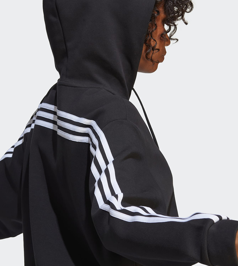 Adidas 3 stripes logo over the head hoody mens best sale