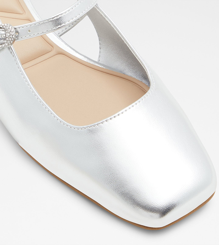 Buy Aldo HUGUETTE Slingback Flat Shoes In Silver 6thStreet Kuwait
