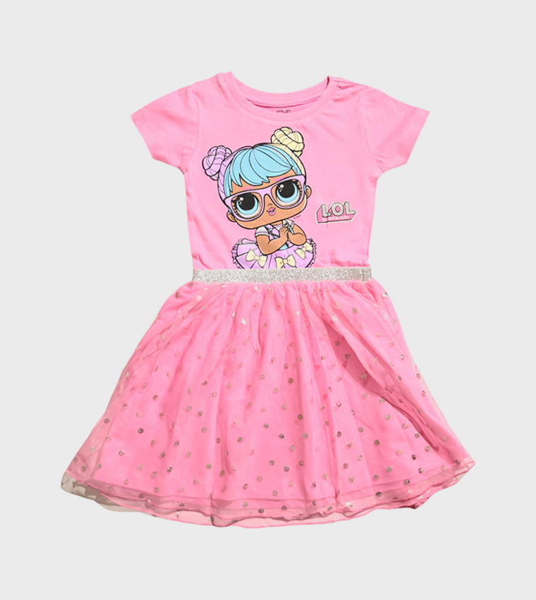 L.O.L. Surprise Girls Short Sleeves Tulle Dress