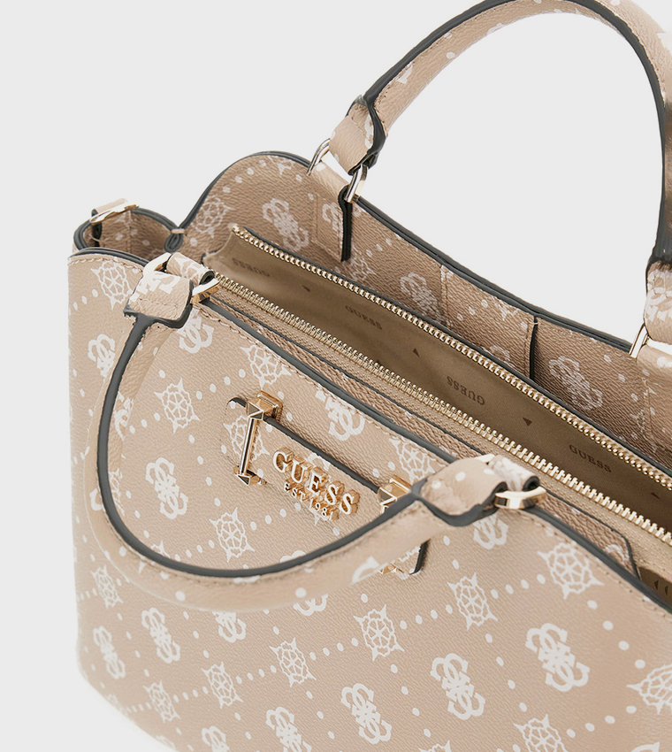 SILIA Monogram Patterned Satchel Bag