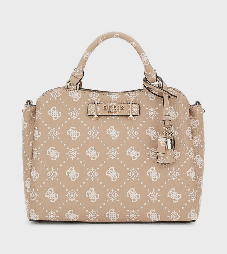 SILIA Monogram Patterned Satchel Bag