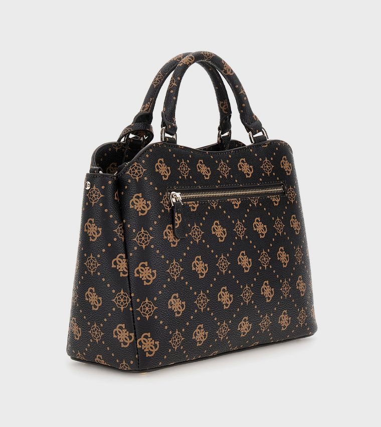 SILIA Monogram Patterned Satchel Bag