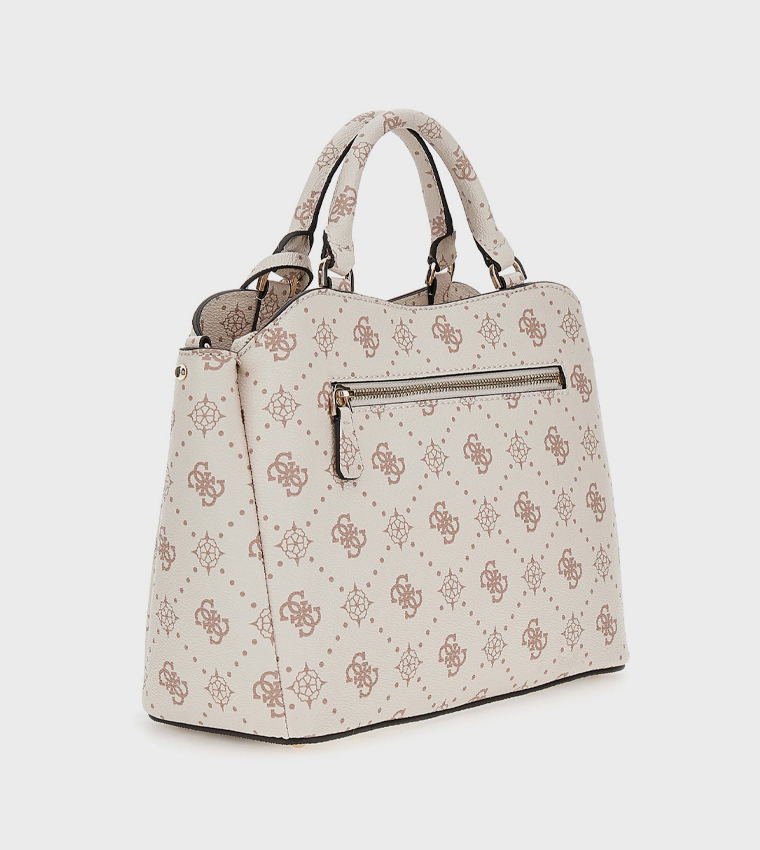 SILIA Monogram Patterned Satchel Bag