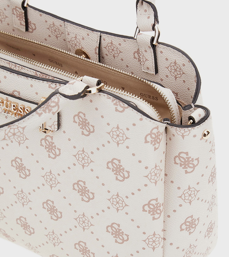 SILIA Monogram Patterned Satchel Bag