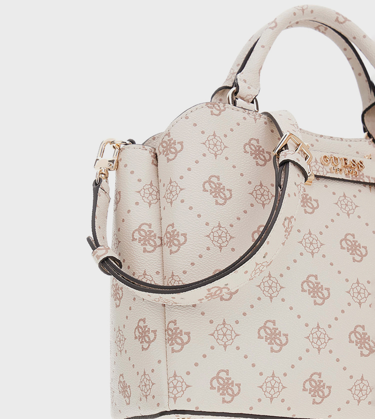 SILIA Monogram Patterned Satchel Bag