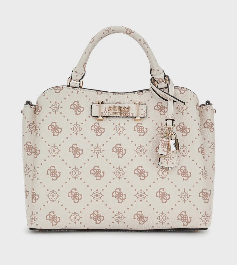 SILIA Monogram Patterned Satchel Bag