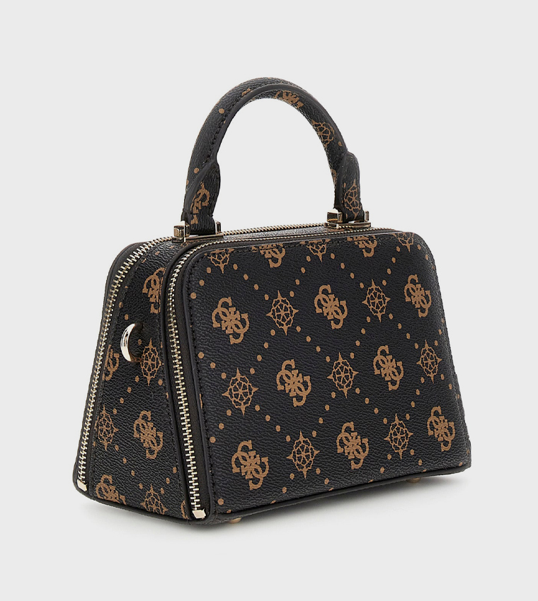 SILIA Monogram Patterned Top Handle Bag