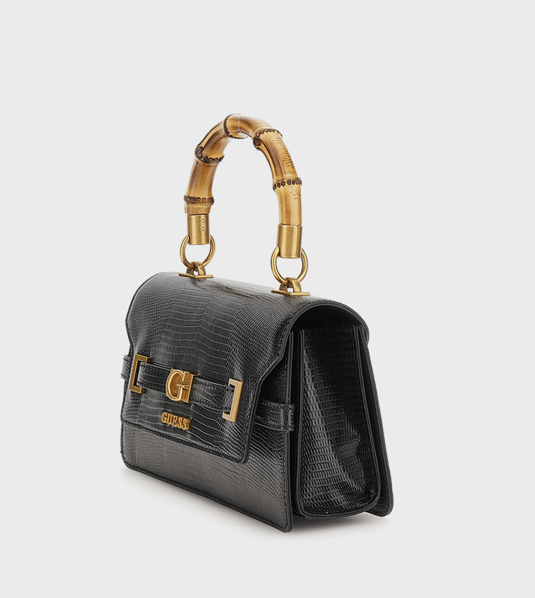 SIBEL Textured Flap Top Handle Bag