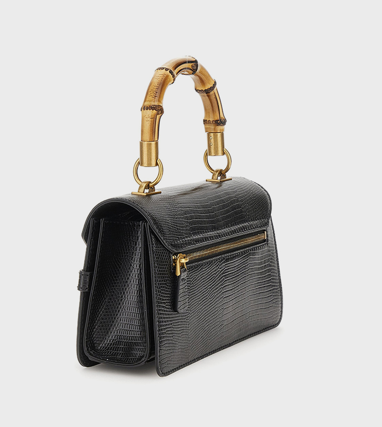 SIBEL Textured Flap Top Handle Bag