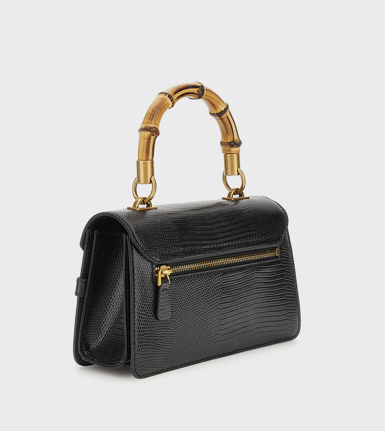 SIBEL Textured Flap Top Handle Bag