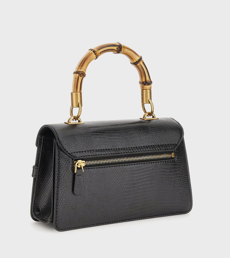 SIBEL Textured Flap Top Handle Bag