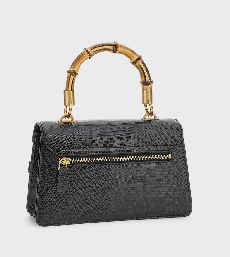 SIBEL Textured Flap Top Handle Bag