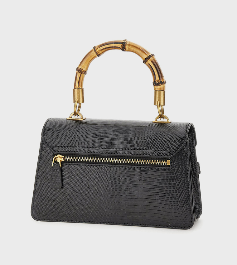 SIBEL Textured Flap Top Handle Bag
