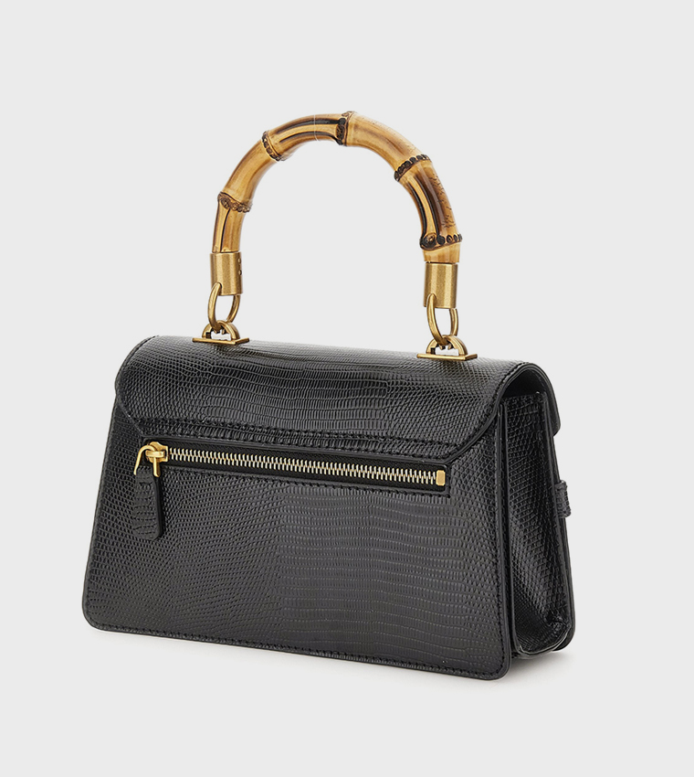 SIBEL Textured Flap Top Handle Bag