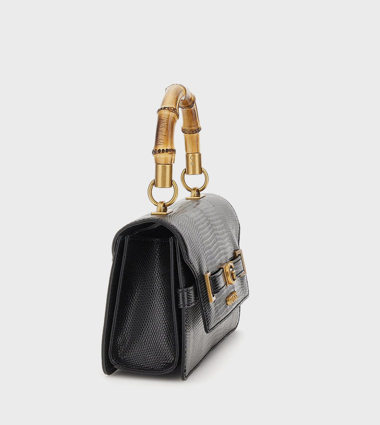 SIBEL Textured Flap Top Handle Bag