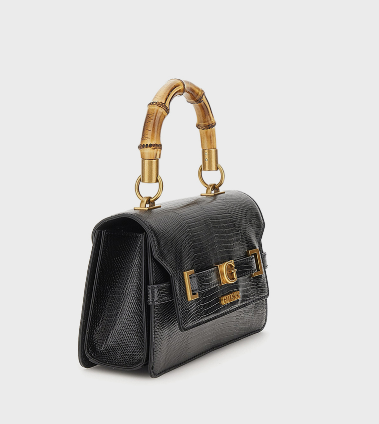 SIBEL Textured Flap Top Handle Bag