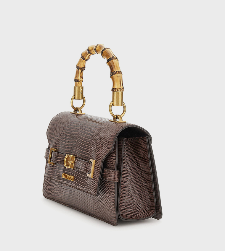SIBEL Textured Flap Top Handle Bag