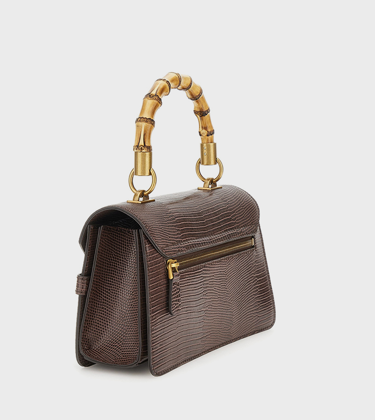SIBEL Textured Flap Top Handle Bag