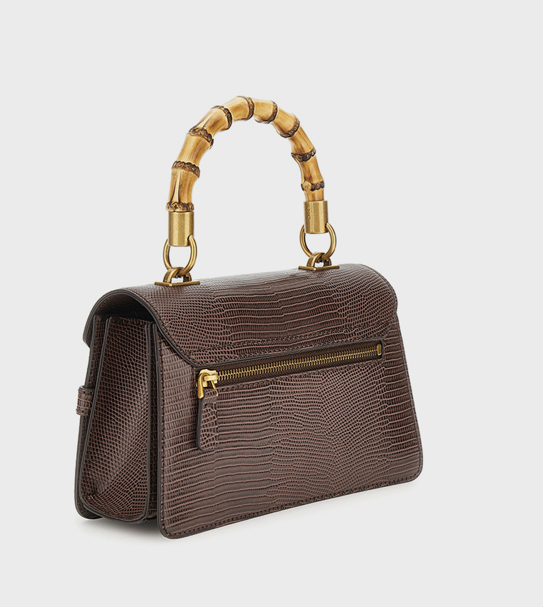 SIBEL Textured Flap Top Handle Bag