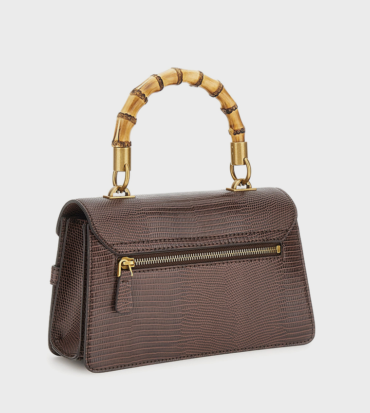 SIBEL Textured Flap Top Handle Bag