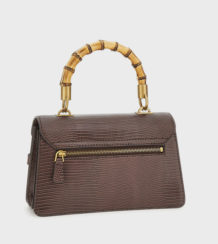 SIBEL Textured Flap Top Handle Bag