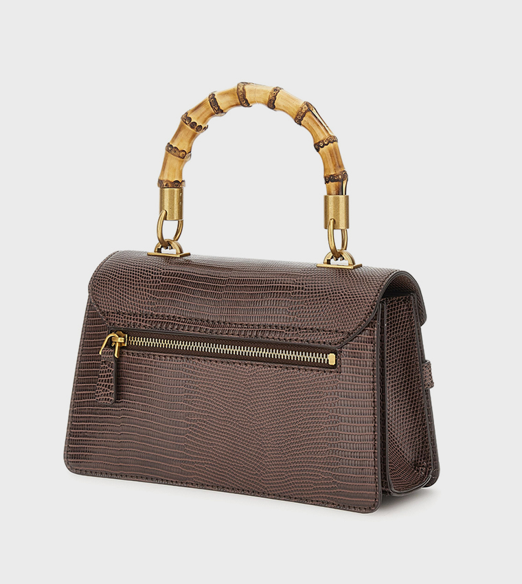 SIBEL Textured Flap Top Handle Bag