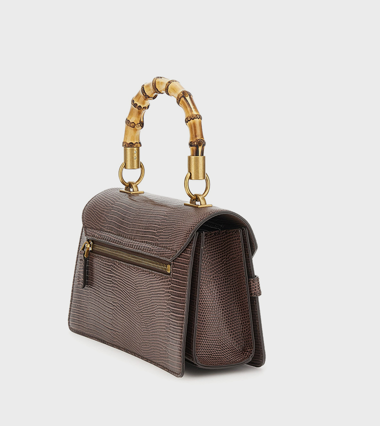 SIBEL Textured Flap Top Handle Bag