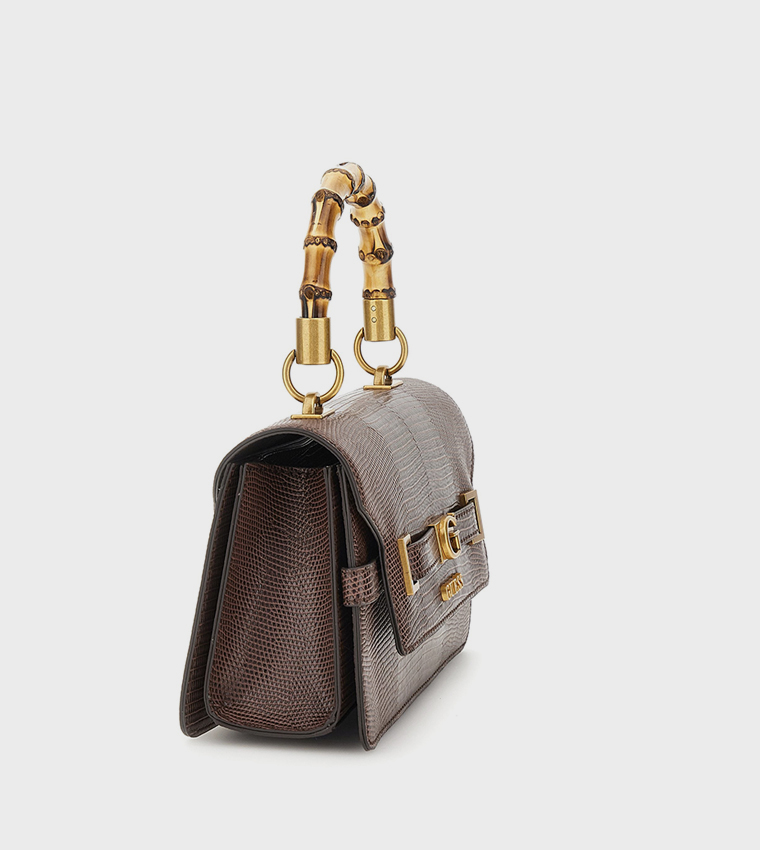 SIBEL Textured Flap Top Handle Bag