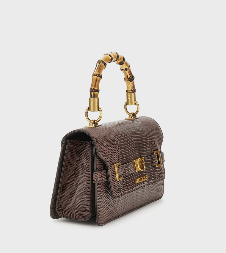 SIBEL Textured Flap Top Handle Bag