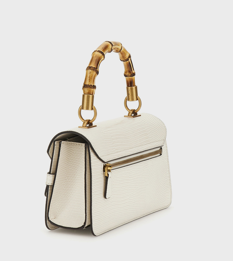SIBEL Textured Flap Top Handle Bag