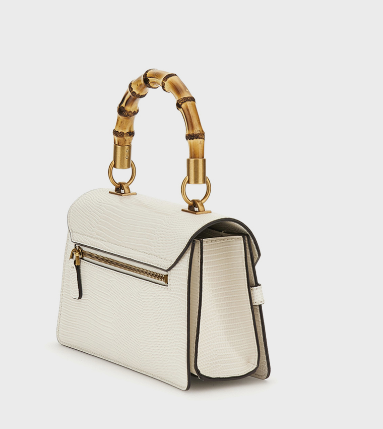 SIBEL Textured Flap Top Handle Bag