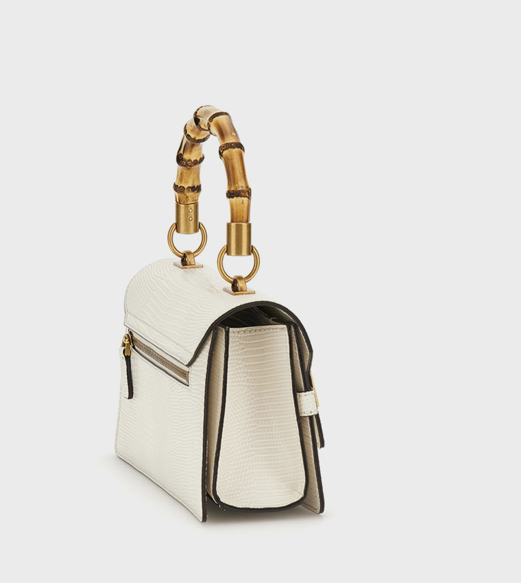 SIBEL Textured Flap Top Handle Bag