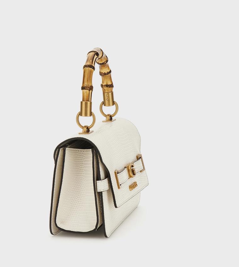 SIBEL Textured Flap Top Handle Bag