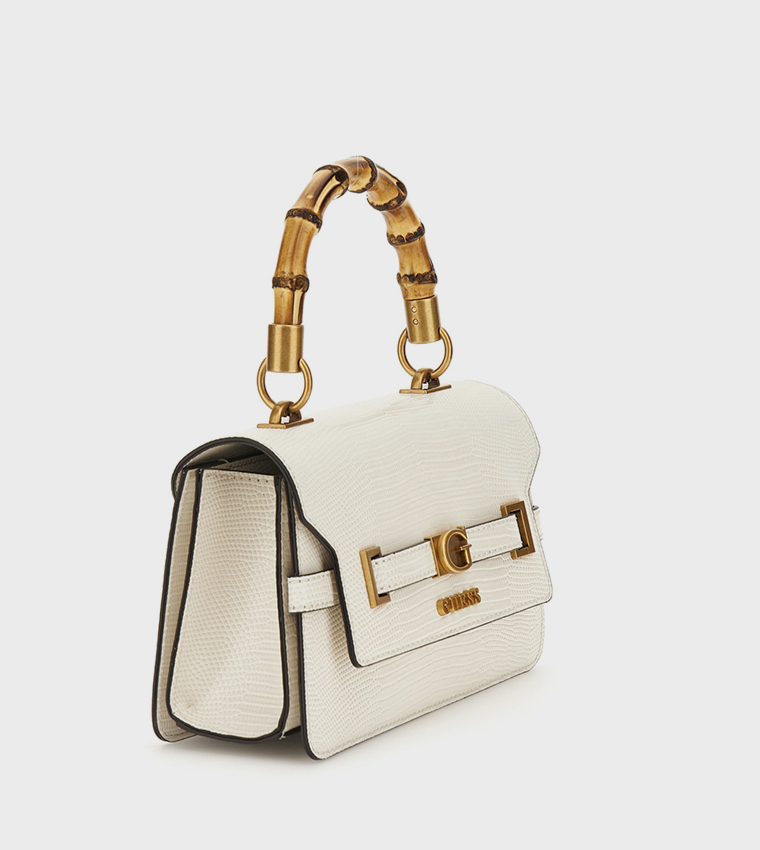 SIBEL Textured Flap Top Handle Bag