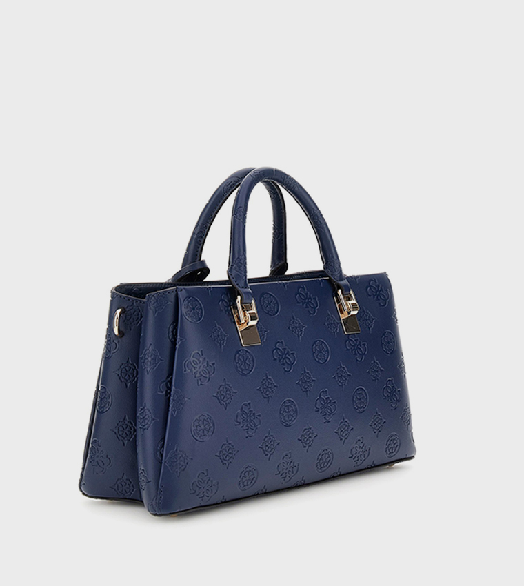TISHA Monogram Debossed Satchel Bag