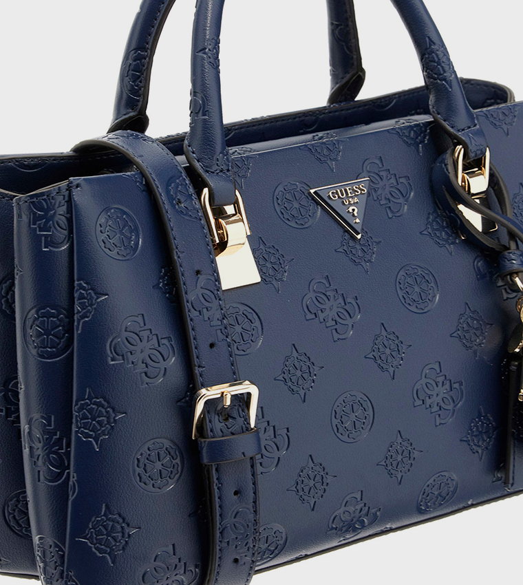 TISHA Monogram Debossed Satchel Bag