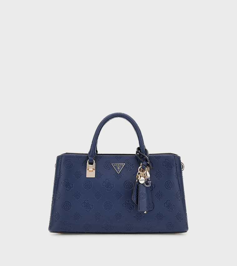 TISHA Monogram Debossed Satchel Bag