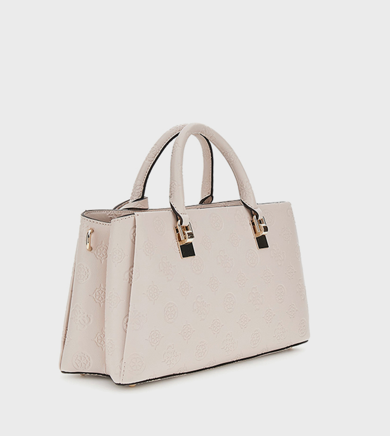 TISHA Monogram Debossed Satchel Bag