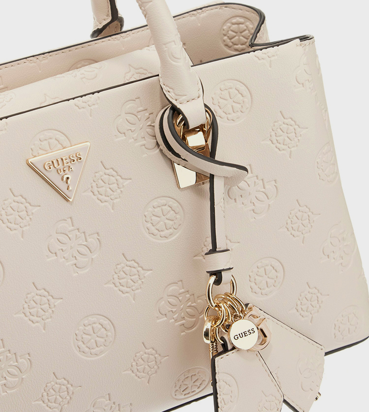TISHA Monogram Debossed Satchel Bag