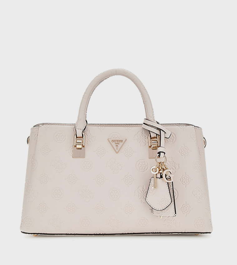 TISHA Monogram Debossed Satchel Bag
