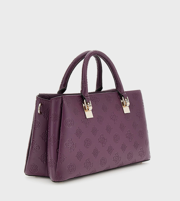 TISHA Monogram Debossed Satchel Bag