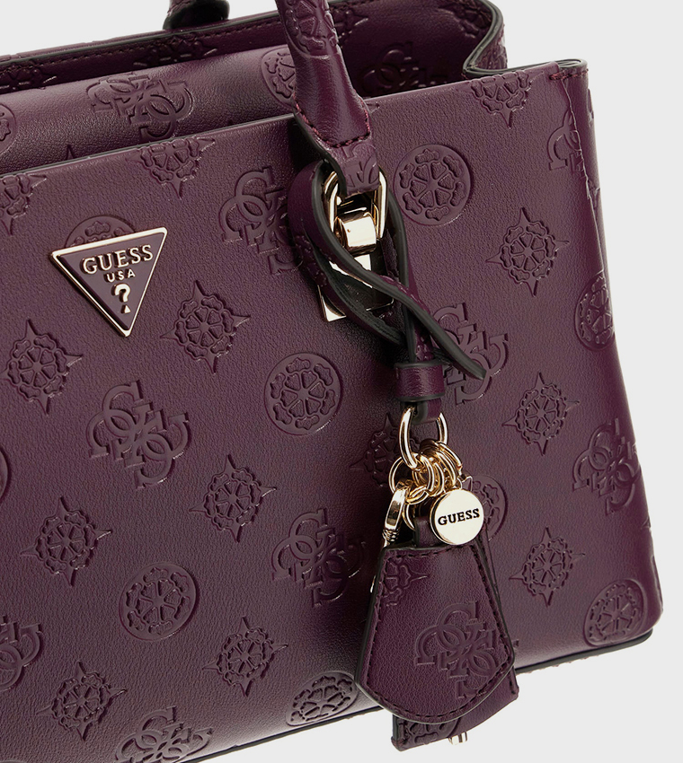 TISHA Monogram Debossed Satchel Bag