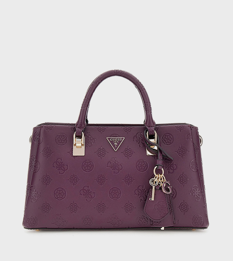 TISHA Monogram Debossed Satchel Bag