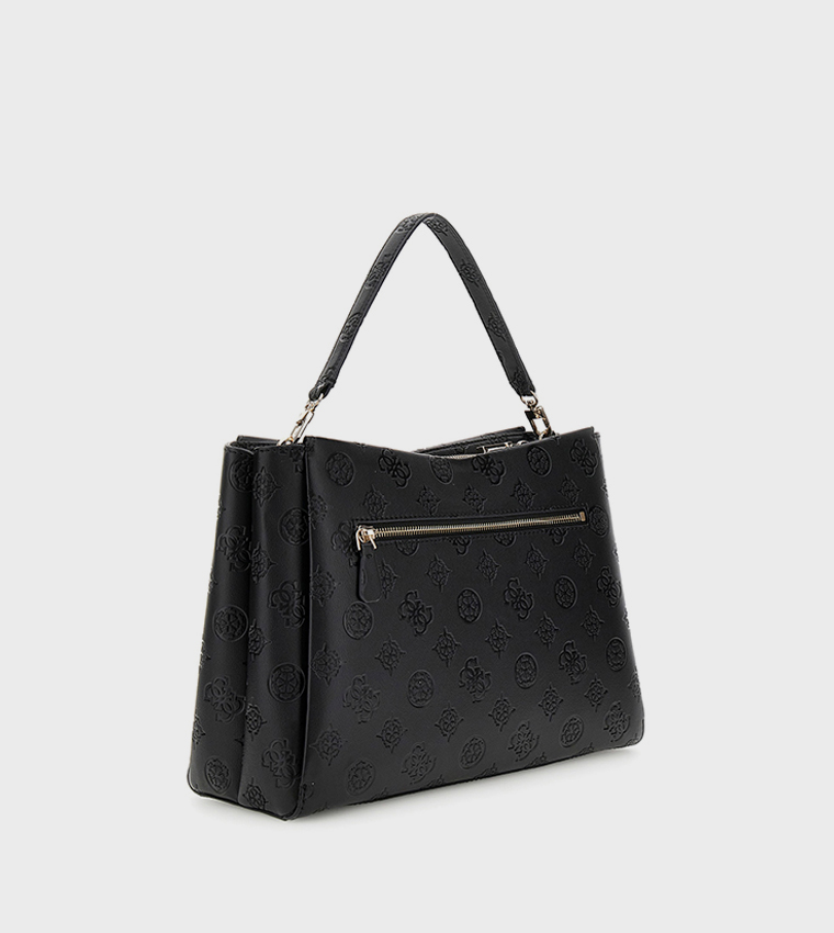 TISHA Monogram Debossed Satchel Bag