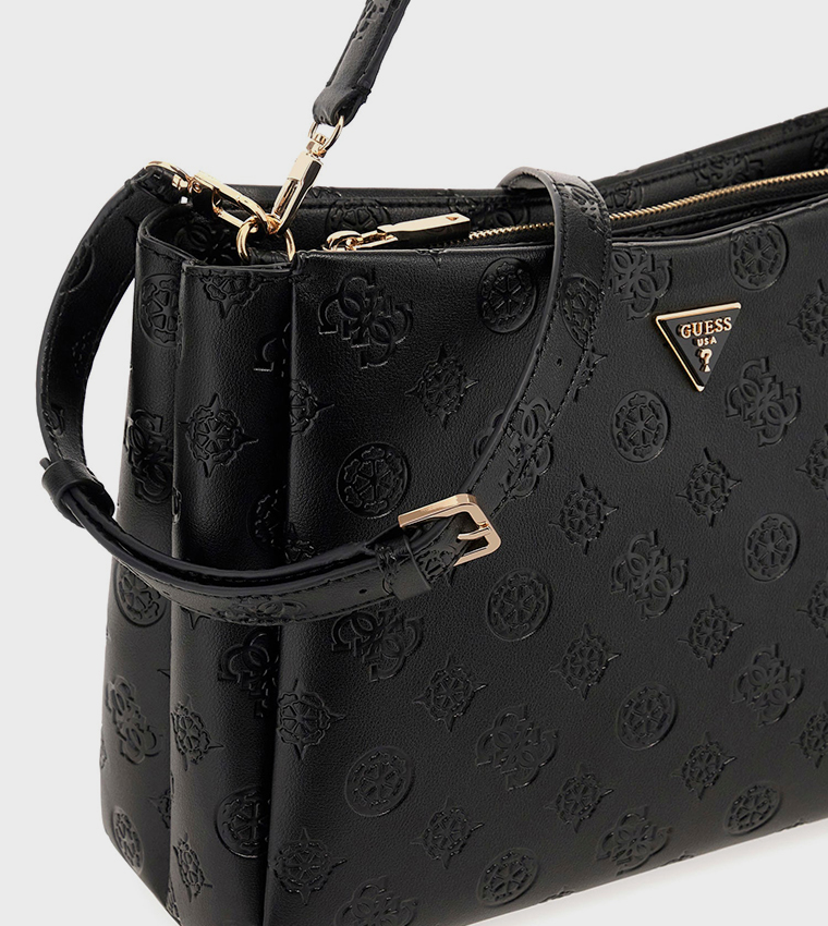 TISHA Monogram Debossed Satchel Bag